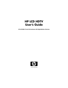 HP LCD HDTV User`s Guide
