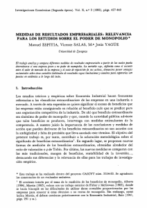 MEDIDAS DE RESULTADOS EMPRESARIALES: RELEVANCIA