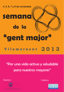 Folleto Semana "Gent Major" - Ayuntamiento de Vilamarxant
