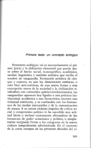 Primera tesis: un concepto ambiguo Fenómeno