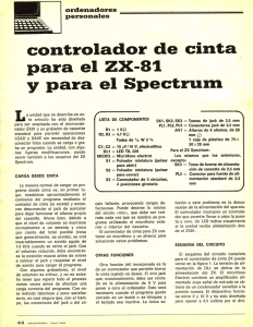 Controlador de cinta para ZX81 y Spectrum