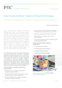 Creo™Elements/Direct™ Machine Productivity Package