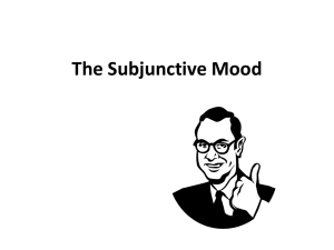 The Subjunctive Mood - Moore Public Schools