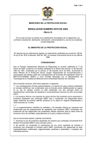 resolucion numero 0578 de 2004 - Ministerio de Salud y Protección