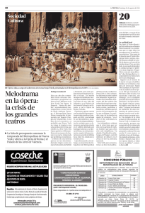 Melodrama en la ópera: la crisis de los grandes teatros
