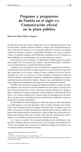 Pregones y pregoneros de Puebla en el siglo XVI. Comunicación