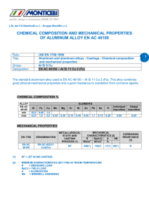 CHEMICAL COMPOSITION AND MECHANICAL PROPERTIES OF