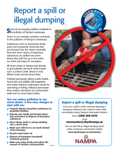 Report a spill or illegal dumping