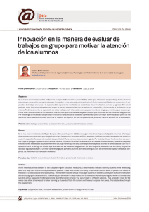 Innovación en la manera de evaluar de trabajos en grupo para