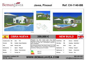 Ref: CH-1140-BB Javea, Pinosol OBRA NUEVA 399,000 € NEW