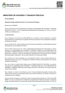 MINISTERIO DE HACIENDA Y FINANZAS PÚBLICAS