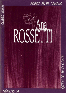 Ana Rossetti. Poesía en el Campus, 14 (curso 1990