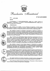 41 Resolución Ministerial N° 041-2015