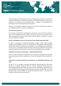 Newsletter Agosto 2014 - Universidad de Buenos Aires