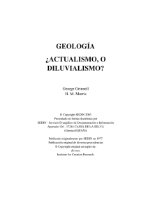 geología ¿actualismo, o diluvialismo?