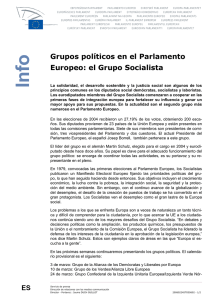 Grupos políticos en el Parlamento Europeo: el Grupo Socialista