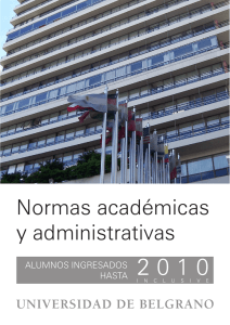 Normas académicas - Universidad de Belgrano