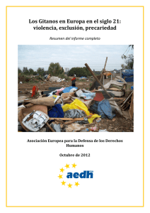 Los Gitanos en Europa en el siglo 21: violencia, exclusión