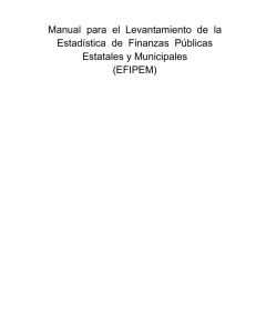 Manual para el Levantamiento de la Estadística de Finanzas