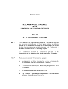 Reglamento del Academico - Secretaría General