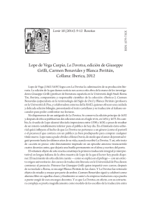 Lope de Vega Carpio, La Dorotea, edición de Giuseppe