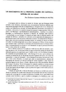 Un documento de la princesa Isabel de Castilla, señora de Alcaráz