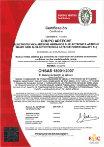 Page 1 BUREAU VERITAS Certification Certificación Certification