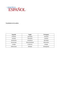 Vocabulario de la noticia Español Inglés Portugués retratista