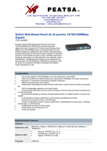 Switch Web-Based Smart de 24 puertos 10/100/1000Mbps