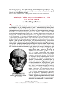 pdf Lucio Sergio Catilina, un gran reformador social y líder de la