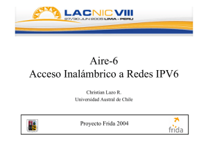AIRE-6 Acceso Inalambrico a Redes IPV6