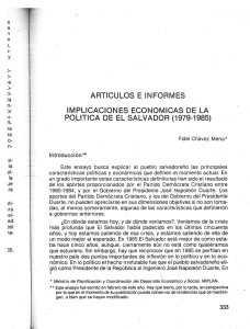 Implicaciones económicas de la política de El Salvador