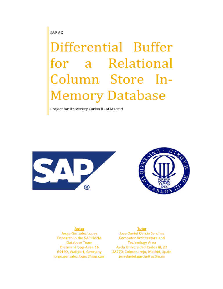 Differential Buffer for a Relational Column Store In