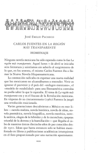 Carlos Fuentes en La región más transparente