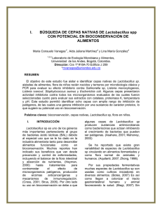 I. B&Uacute;SQUEDA DE CEPAS NATIVAS DE Lactobacillus spp CON