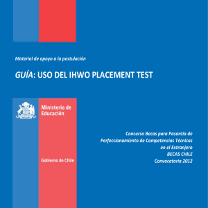 GUÍA: USO DEL IHWO PLACEMENT TEST