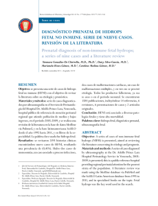 Diagnóstico prenatal De hiDrops fetal no inmune. serie De nueve
