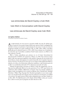 Las entrevistas de David Cayley a Iván Illich Iván Illich in
