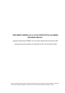 Reglamento general ley contratos administraciones públicas