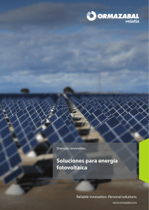 Soluciones para energía fotovoltaica