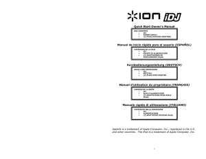ION iDJ - Quickstart Guide - v8.0