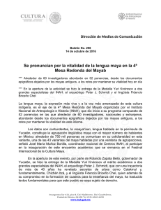 Se pronuncian por la vitalidad de la lengua maya en la 4ª Mesa