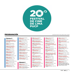 programación - 20 Festival de Cine de Lima 2016