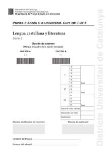 Curs: Lengua Castellana 2n BTX.