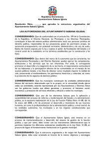 República Dominicana Ayuntamiento Sabana Iglesia Resolución