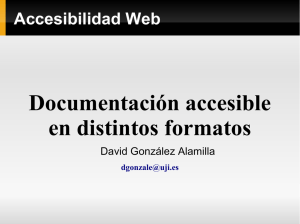 Documentación accesible en distintos formatos
