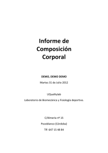 Informe de Composición Corporal