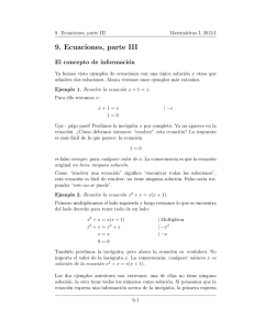 9. Ecuaciones, parte III - Instituto de Matemáticas | UNAM