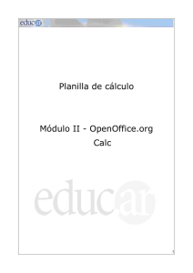 Planilla de cálculo Módulo II - OpenOffice.org Calc