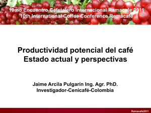 Productividad potencial del café Estado actual y perspectivas
